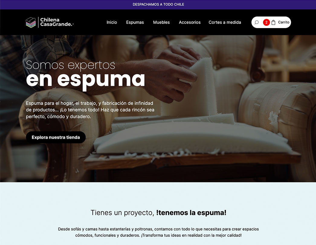 crear sitio web de ventas